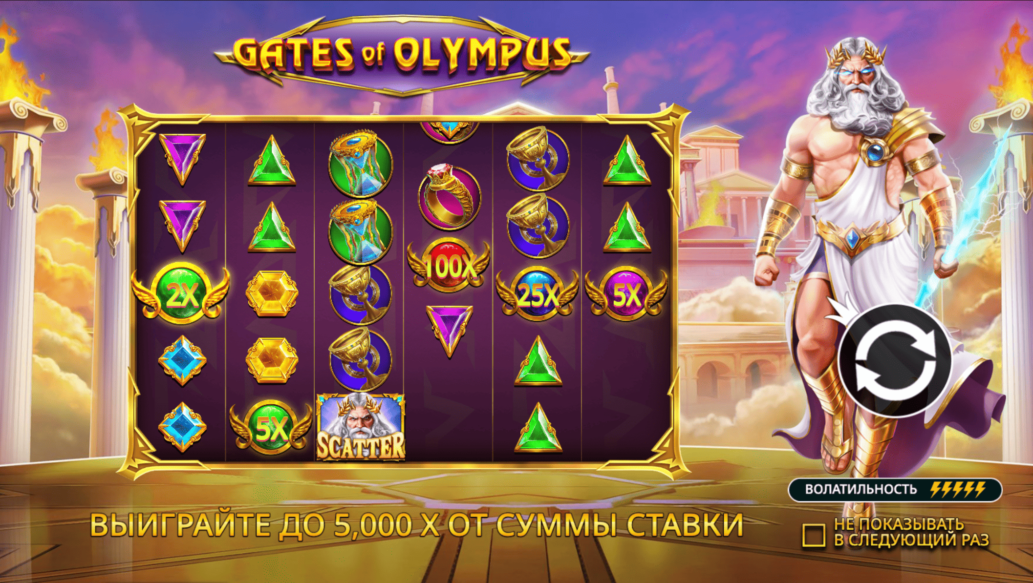 Выигрышные комбинации в Gates of Olympus